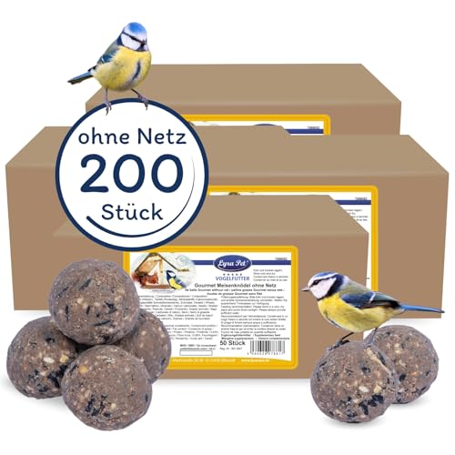 Lyra Pet® | 200 Gourmet Meisenknödel ohne Netz à 80 g | Energiespender für Wildvögel | Nährstoffreiches & Fetthaltiges Wildvogelfutter | Kraftspendendes Fettfutter | Vogelfutter für Sommer & Winter von Lyra Pet