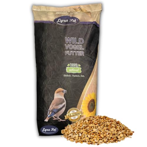 Lyra Pet® 25 kg Fettfutter Basic | Ganzjahres Wildvogelfutter | Kalorienreiches Streufutter für Wildvögel | Energiequelle im Sommer & Winter | Ideal für Körnerfresser | Geeignet für Balkon & Terrasse von Lyra Pet
