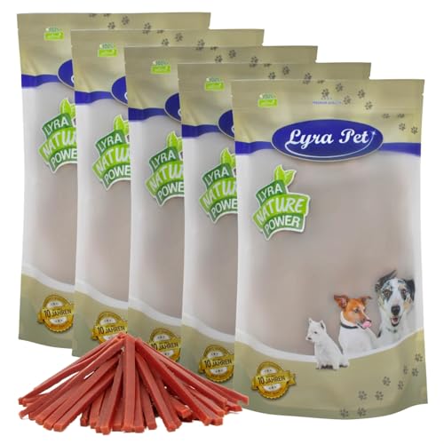 Lyra Pet® 5 kg Entenbruststreifen | Kausnack von der Ente | Leckerli auch für Welpen und ältere Hunde | Idealer Belohnungs- und Trainingssnack | Gut verträglich | Wiederverschließbar von Lyra Pet