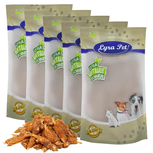 Lyra Pet® 5 kg Wrap mit Hühnerfleisch und Fisch | Geschmackvoller Kausnack | Belohnungs- und Trainingssnack | Proteinreiches Leckerli für alle Hunde | Fettarmes Hundefutter | Wiederverschließbar von Lyra Pet