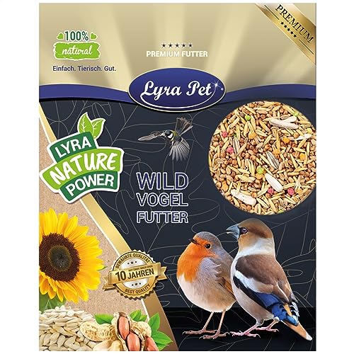 Lyra Pet® | 25 kg Streufutter | Wildvogelfutter Ganzjährig | Mischfutter aus Getreide & Samen | Ideal für Vogelhäuser & Futterspender | Abwechslungsreiches & fetthaltiges Vogelfutter für Wildvögel von Lyra Pet