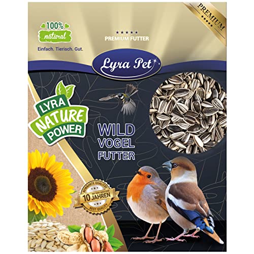 Lyra Pet® | 10 kg Sonnenblumenkerne Gestreift | Wildvogelfutter für Sommer & Winter | Ideal für Freilebende Vögel | Vogelfutter für das Ganze Jahr | Ölreiches Streufutter | Kräftige & Gesunde Schnäbel von Lyra Pet