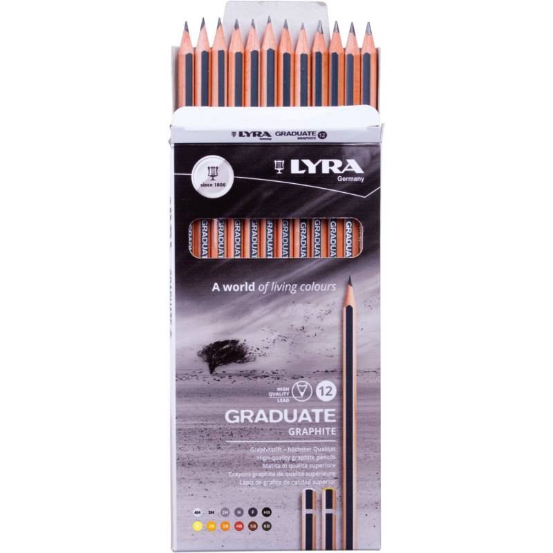 LYRA Graduate Graphitstifte verschiedene Härtegrade 12 Stück von Lyra