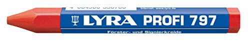 Lyra 4870017 Waldkreide, Signierkreide für Holzoberflächen, nass und trocken, Kreidestabilisator auf Ölbasis, 1er Pack, Rot von LYRA