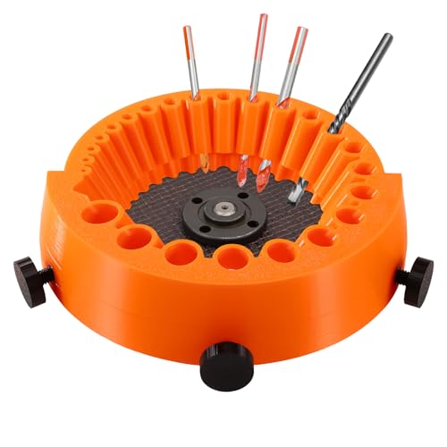 Bohrerschärfer-Werkzeug, Mehrzweck-Tragbarer Universeller Hochleistungs-Winkelbohrerschärfer zum Schärfen von Bohrern von 2 bis 13 mm und 125 mm Schleifgeräten (Orange) von Lyreh