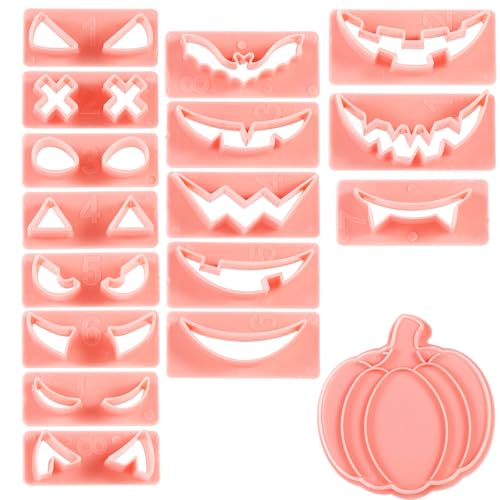 Kürbis Ausstecher Satz, Halloween Erhabenes Design Kürbis Backen Formen Geeignet zum Backen zu Hause Mini Lebkuchen Kuchenform und Zuckerguss Dekoration von Lyreh