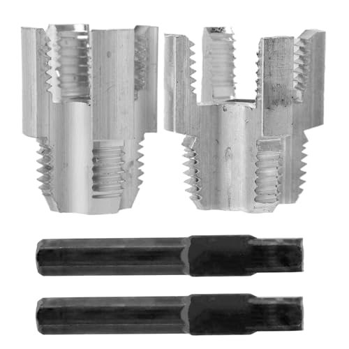 Lyreh 2stk Integriertes Innen und Außengewinde Werkzeug für Rohre, 2 Größen Robuster PVC-Rohreinfädler mit Pleuelstangen Kompatibler mit Elektrischen Bohrmaschinen(1/2" + 3/4") von Lyreh