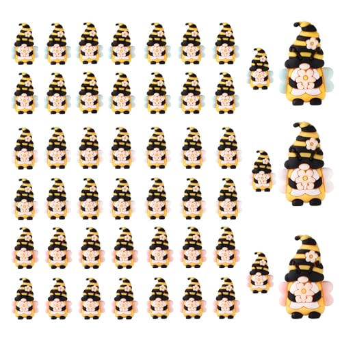 Lyreh 48stk Mini-Zwerge-Figuren, Florale Frühlings-Bienen-Zwerge-Figuren Süßer Elfen-Zwerg Honig-Hummel-Dekorationen Herbst-Erntedank-Sommer-Geschenkspielzeug für Haus Garten Puppenhäuser Dekoration Lyreh 48stk Mini-Zwerge-Figuren, Florale Frühlings-Bienen-Zwerge-Figuren Süßer Elfen-Zwerg Honig-Hummel-Dekorationen Herbst-Erntedank-Sommer-Geschenkspielzeug für Haus Garten Puppenhäuser Dekoration von Lyreh