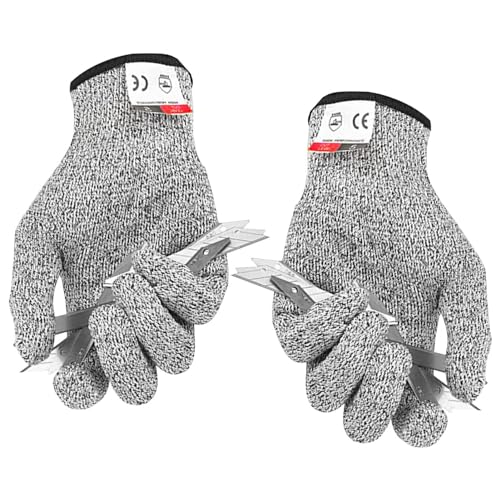 Schnittfeste Handschuhe – langlebige messerfeste Handschuhe für Schnittstufe 5, schnittfeste Arbeitshandschuhe | Waschbare Sicherheitshandschuhe, messerfeste Handschuhe, von Lyricalist