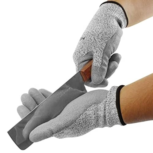 Schnittfeste Handschuhe – langlebige messerfeste Handschuhe für Schnittstufe 5, schnittfeste Arbeitshandschuhe | Waschbare Sicherheitshandschuhe, messerfeste Handschuhe, von Lyricalist