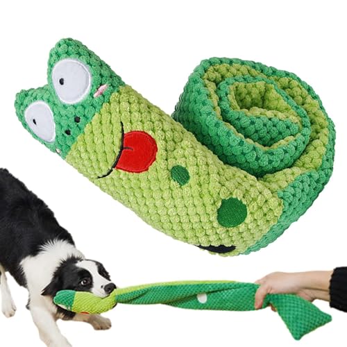 Schnüffelspielzeug für Hunde, Schnecke, quietschendes Schneckenspielzeug für Hunde | Leckerli-Dispensing-Plüsch-Anreicherungs-Kau-Beißspielzeug - Quietschendes Crinkle-Kau-Plüsch-Schnupftabakspielzeug von Lyricalist