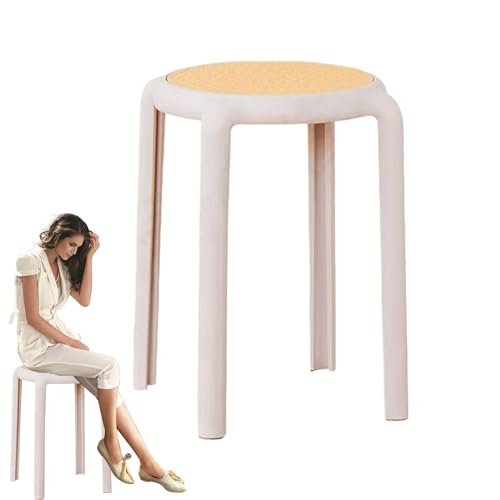 Stapelbarer Hocker – Einzigartige stapelbare Hocker für Erwachsene, runde Sitze ohne Rückenlehne | Stapelbarer Hocker für Klassenzimmer, runde Sitze ohne Rückenlehne, langlebig, platzsparend für von Lyricalist
