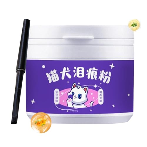 Tear Stain Powder For White Dog - 60g Dogs And Cats Eye Cleaner Tear Stain Powder With Brush, Tear Stain Remover Powder | Dog Eye Wash Pet Eye Risen Treats Cause Of Staining Apply Around Eyes Tear Stain Powder For White Dog - 60g Dogs And Cats Eye Cleaner Tear Stain Powder With Brush, Tear Stain Remover Powder | Dog Eye Wash Pet Eye Risen Treats Cause Of Staining Apply Around Eyes von Lyricalist