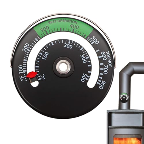 Wood Fireplace Thermometer - Oven Stove Temperature Top Thermometer, Wood Burning Stack Thermometer | Stove Thermometer Thermometer for Wood Burning Stoves and Pellet Stove von Lyricalist
