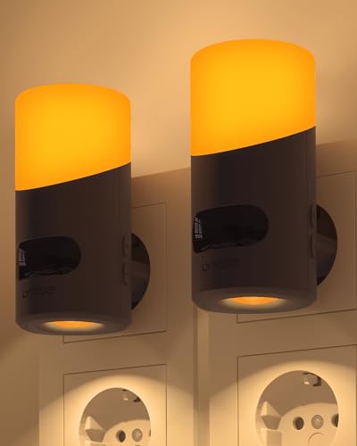 Lyridz Nachtlicht Steckdose mit Bewegungssensor Oberen und Unteren Beleuchtung - Led Nachtlicht mit Bewegungsmelder Bernstein - 2 Stück Dimmbar Treppenlicht für Schlafzimmer, Küche, Flur Lyridz Nachtlicht Steckdose mit Bewegungssensor Oberen und Unteren Beleuchtung - Led Nachtlicht mit Bewegungsmelder Bernstein - 2 Stück Dimmbar Treppenlicht für Schlafzimmer, Küche, Flur von Lyridz