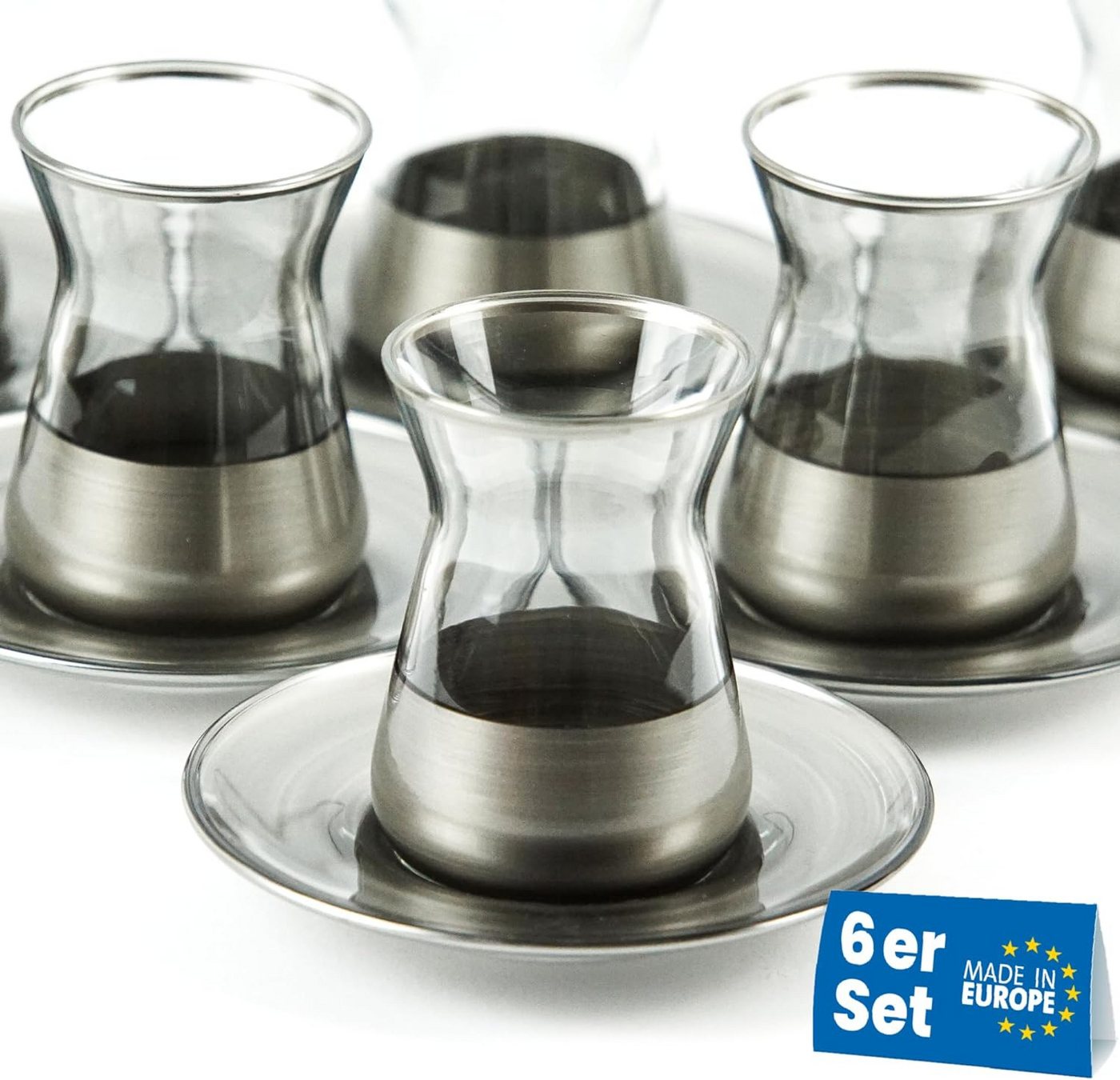 Lyros Teeglas & Untersetzer, Handverarbeitet, Türkische Teegläser, Cay Bardagi Lyros Teeglas & Untersetzer, Handverarbeitet, Türkische Teegläser, Cay Bardagi von Lyros