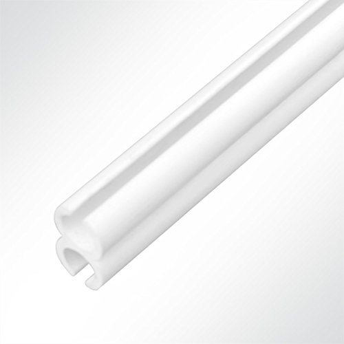 LYSEL® Doppelkederschiene Doppelkederleiste Kederverbundprofil Kunststoff Weiß Ø9mm für Keder 5,0-8,0mm Länge 2m von LYSEL