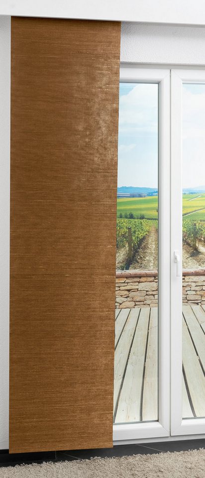 LYSEL® Schiebegardine Bambusoptik Braun, (1 St), blickdicht, HxB 245x60cm von Lysel