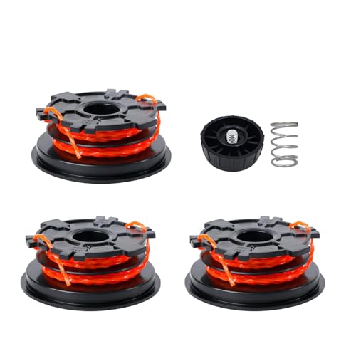 Lyshujli 753-1156 Rasentrimmerspule, Unkrautfresser, kompatibel mit Bolens BL110 160, Timecutter, reguläre Gartenarbeit, MTD Troy-Bilt TB22 TB252S Remington-Kartusche, (3 Spule + 1 Kappe + 1 Feder) von Lyshujli
