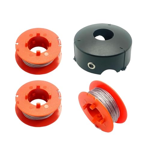Lyshujli F016800175 Rasentrimmerspule kompatibel mit Bosch ART 23 26 30 Combitrim Easytrim Rasentrimmer Pro-Tap Automatische Spulenschnur mit F016L71088 Abdeckung (3 Spulen + 1 Kappe) von Lyshujli