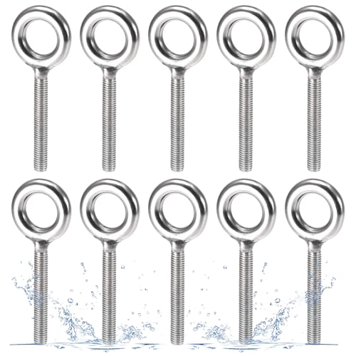 10 Stück Ringschraube M6, 75mm 304 Edelstahl Augenschraube Ring, Ringschraube mit Gewinde, Langem Schaft Edelstahl Ringschrauben, ösenschrauben, Augbolzen für Befestigen und Aufhängen Verwendet 10 Stück Ringschraube M6, 75mm 304 Edelstahl Augenschraube Ring, Ringschraube mit Gewinde, Langem Schaft Edelstahl Ringschrauben, ösenschrauben, Augbolzen für Befestigen und Aufhängen Verwendet von Lytonix