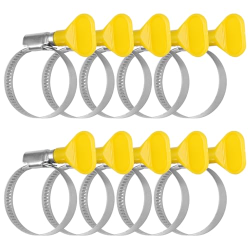 10 Stück Schlauchschellen Set 25–40 mm, Einstellbare Schlauch Clips, Schlauchschellen mit Flügelmutter Set, 304 Edelstahl Schlauchschelle, Schlauchbinder für Wasserrohr Gasrohr Garten Poolschlauch von Lytonix