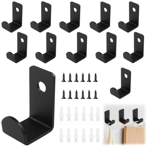12 Stück Haken Schwarz zum Schrauben, Garderobenhaken, Wandhaken Garderobe mit Schrauben für Wohnzimmer, Badezimmer, Tür, Schrank, Schlafzimmer zum Aufhängen von Jacken, Hüten, Mänteln, Handtaschen 12 Stück Haken Schwarz zum Schrauben, Garderobenhaken, Wandhaken Garderobe mit Schrauben für Wohnzimmer, Badezimmer, Tür, Schrank, Schlafzimmer zum Aufhängen von Jacken, Hüten, Mänteln, Handtaschen von Lytonix