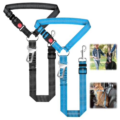 2 Stück Hundegurt fürs Auto, 3-in-1 Hunde Sicherheitsgurt, sicherheitsgeschirr hund mit Universalschnalle, einstellbarem anschnallgurt hund verstellbarer, sicherheitsgurt hunde auto für Alle Autotypen 2 Stück Hundegurt fürs Auto, 3-in-1 Hunde Sicherheitsgurt, sicherheitsgeschirr hund mit Universalschnalle, einstellbarem anschnallgurt hund verstellbarer, sicherheitsgurt hunde auto für Alle Autotypen von Lytonix