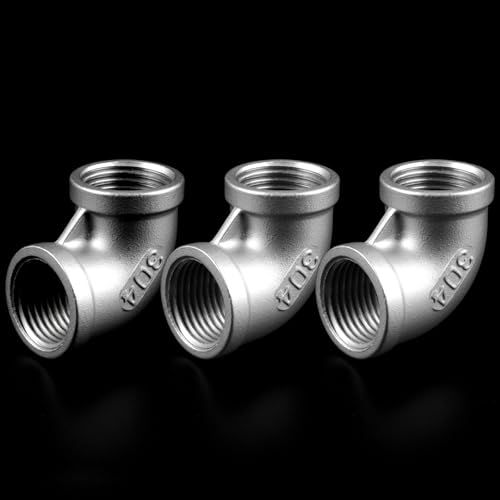 3 Stück 1/2 Zoll Winkel 90 Grad 304 Edelstahl Rohrverschraubung, 1/2 "X 1/2" Bsp Winkelbogen mit Innengewinde, Beweglich Verschraubung Rohradapter, 90 Grad Ellenbogen Gerade Steckverbinder für Rohrl 3 Stück 1/2 Zoll Winkel 90 Grad 304 Edelstahl Rohrverschraubung, 1/2 "X 1/2" Bsp Winkelbogen mit Innengewinde, Beweglich Verschraubung Rohradapter, 90 Grad Ellenbogen Gerade Steckverbinder für Rohrl von Lytonix