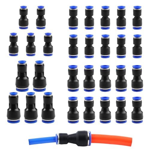 30 Stück Air Push Schnellbefestigungen,Pneumatik Steckverbinder 4 mm -12 mm,Schnellsteckverbinder Druckluft,Fittings Push in Schnellkupplung Verbinder,Druckluftwerkzeuge 4/6/8/10/12mm 30 Stück Air Push Schnellbefestigungen,Pneumatik Steckverbinder 4 mm -12 mm,Schnellsteckverbinder Druckluft,Fittings Push in Schnellkupplung Verbinder,Druckluftwerkzeuge 4/6/8/10/12mm von Lytonix