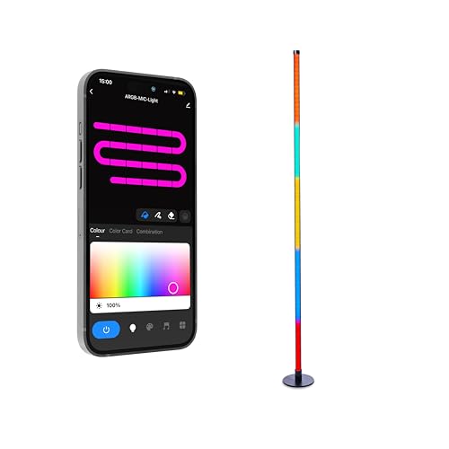 Lytup™ RGB Stehlampe – Alexa & App-gesteuert, dimmbar, Musik-Sync, Farbwechsel, 2.4GHz WLAN, Fernbedienung, für Innen, Sprachsteuerung, iOS/Android kompatibel von Lytup