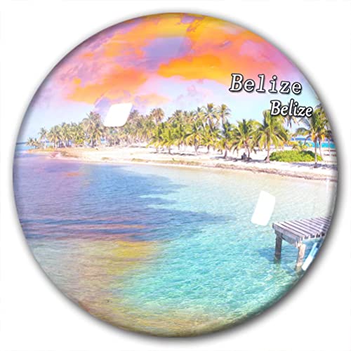 Belize Belize Kühlschrankmagnet, Kühlschrank-Aufkleber, dekorativer Magnet, Reise-Souvenir, Kristallglas von Lywallca