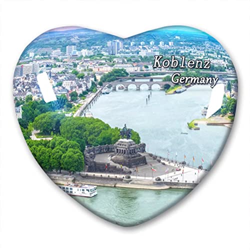 Deutschland Koblenz Kühlschrankmagnet Kühlschrankaufkleber Kollektion Deko Magnet Reise Souvenir Herzform Kristallglas von Lywallca