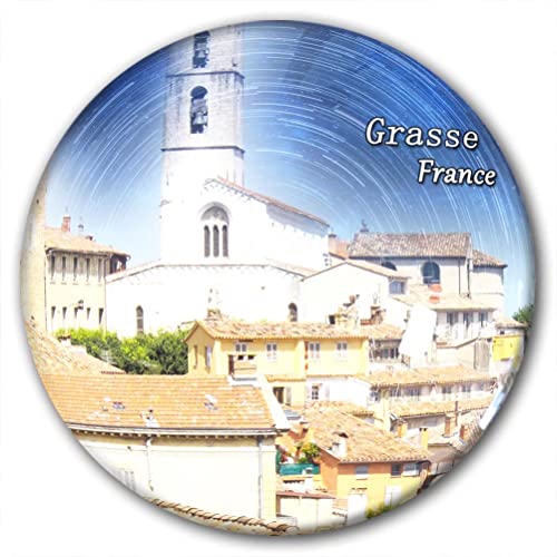 Kühlschrankmagnet, Motiv: Frankreich, Grasse, dekorativer Magnet, Reise-Souvenir, Kristallglas von Lywallca