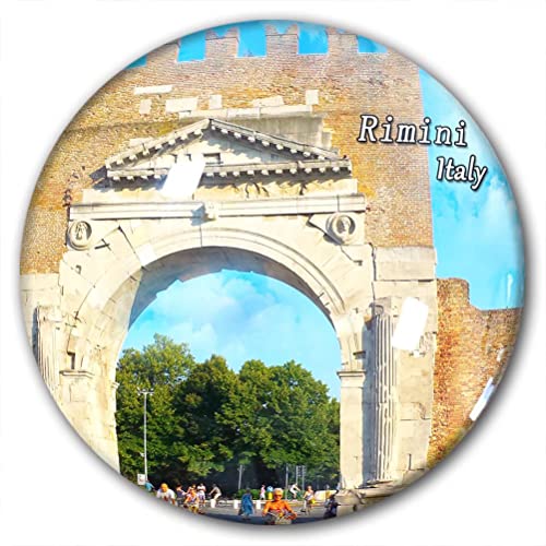 Kühlschrankmagnet, Motiv: Italien Rimini, dekorativer Magnet, Reise-Souvenir, Kristallglas von Lywallca