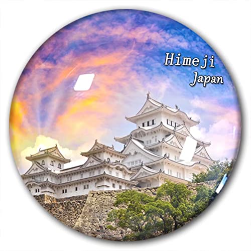 Kühlschrankmagnet, Motiv: Japan Himeji, dekorativer Magnet, Reise-Souvenir, Kristallglas von Lywallca