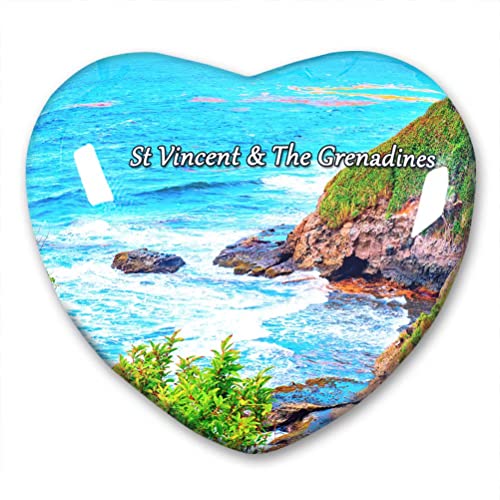 Kühlschrankmagnet, Motiv: St. Vincent & die Grenadines, aus Kristallglas, dekorativer Magnet, Reise-Souvenir von Lywallca