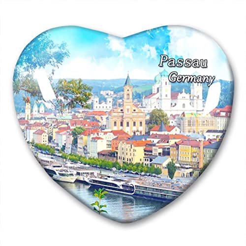 Kühlschrankmagnet Deutschland Passau Kühlschrankmagnet Kühlschrankaufkleber Kollektion Deko Magnet Reise-Souvenir Herzform Kristallglas von Lywallca