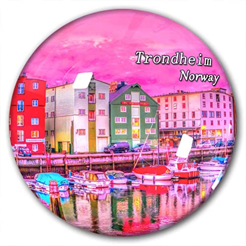 Norwegen Trondheim Kühlschrankmagnet Kühlschrankaufkleber Dekorativer Magnet Reise-Souvenir Kristallglas von Lywallca