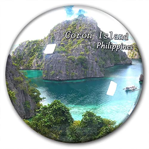 Philippinen Coron Island Kühlschrankmagnet, Kühlschrank-Aufkleber, dekorativer Magnet, Reise-Souvenir, Kristallglas von Lywallca