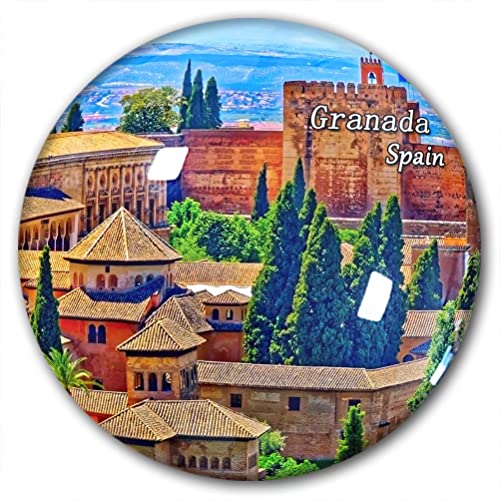 Spanien Granada Kühlschrankmagnet, Kühlschrank-Aufkleber, dekorativer Magnet, Reise-Souvenir, Kristallglas von Lywallca