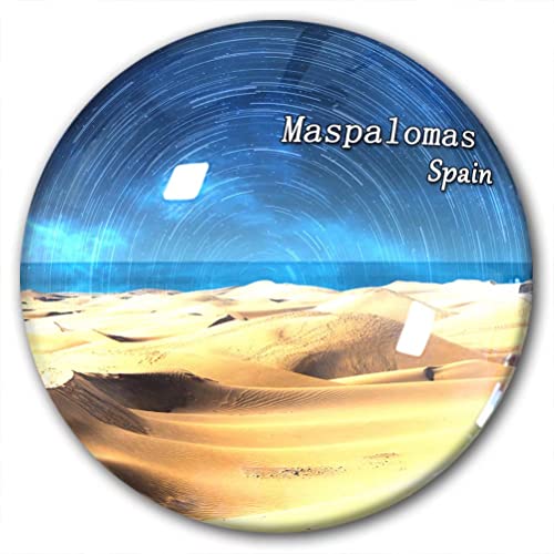 Spanien Maspalomas Kühlschrankmagnet Kühlschrank-Aufkleber, dekorativer Magnet, Reise-Souvenir, Kristallglas von Lywallca