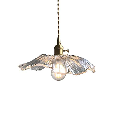 Lywins® E27 Lotusblattglas Modern Gold Nordic Pendelleuchten Leuchten Hängelampe Inselbeleuchtung Designer Leuchte für Esszimmer Küche Wohnzimmer von Lywins