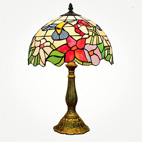 Lywins 12 Zoll E27 Tischlampe Europäische Retro Kreative Tiffany Schlafzimmer Nachttischlampe Wohnzimmer Studie Bar Cafe Hochzeit Zimmer von Lywins