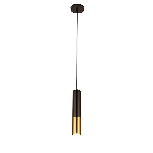 Lywins GU10 Durchmesser 6CM L30CM Schwarz Gold Küche Insel Pendelleuchte Verstellbare Höhe Mini Modern Schwarz Hängelampe zum Esszimmer, Bar, Kaffee, Geschäft, Bauernhaus von Lywins