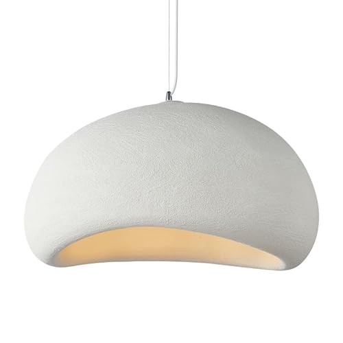 Moderne Deckenleuchte, Kronleuchter, Durchmesser 30 cm, für Esszimmer, Küche, Flur, Restaurant, Hängeleuchte, E27, japanischer Stil Wabi-Sabi, Lampe in Form eines Vogelnests (1 Paket, weiß) von Lywins