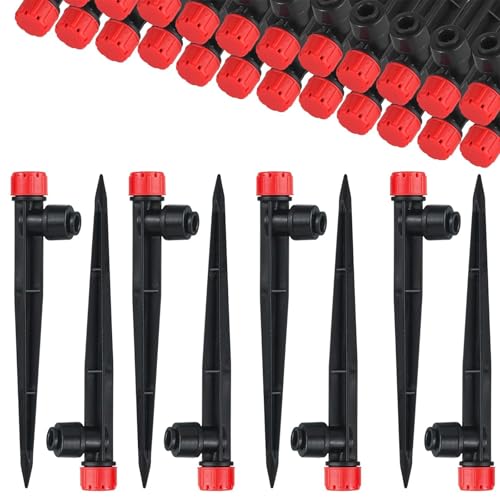 20 Stücke 360 Grad Einstellbare Bewässerung Sprinkler,8-Loch Garten Bewässerung Tropfer mit Pfahl & Micro Drip Rohrhalter for 1/4zoll Schlauch,Bewässerungssets für Gewächshaus,Topfpflanzen(Rot) 20 Stücke 360 Grad Einstellbare Bewässerung Sprinkler,8-Loch Garten Bewässerung Tropfer mit Pfahl & Micro Drip Rohrhalter for 1/4zoll Schlauch,Bewässerungssets für Gewächshaus,Topfpflanzen(Rot) von Lyxhag