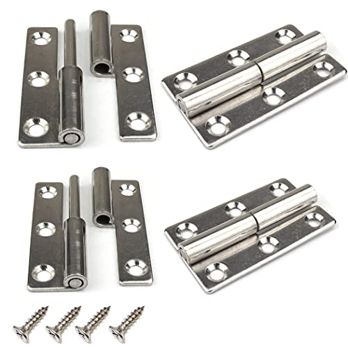 Abnehmbare Türscharniere Heavy Duty Fensterscharnier 304 Edelstahl für Innen- und Außentüren (Linkshänder 2.5inch) von Lyxtiorn