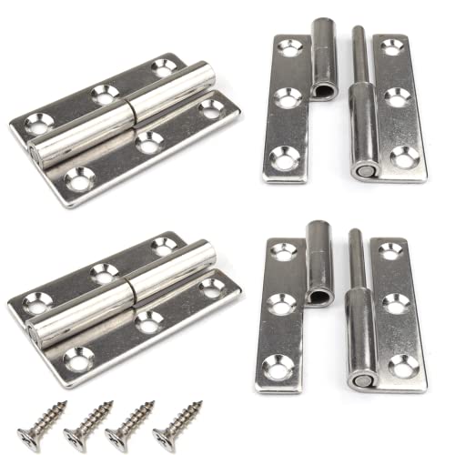 Abnehmbare Türscharniere Heavy Duty Fensterscharnier 304 Edelstahl für Innen- und Außentüren (Rechtshänder 3inch) von Lyxtiorn
