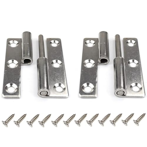 Abnehmbare Türscharniere Heavy Duty Fensterscharnier 304 Edelstahl für Innen- und Außentüren (Rechtshänder 4inch) von Lyxtiorn